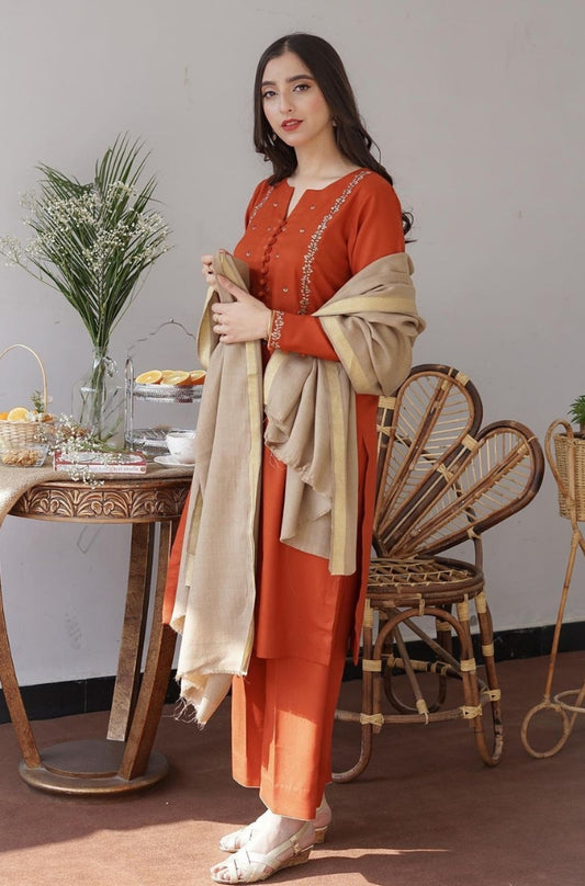 Aisling Dhanak 3Pcs Embroidered Winter Collection | AS-522