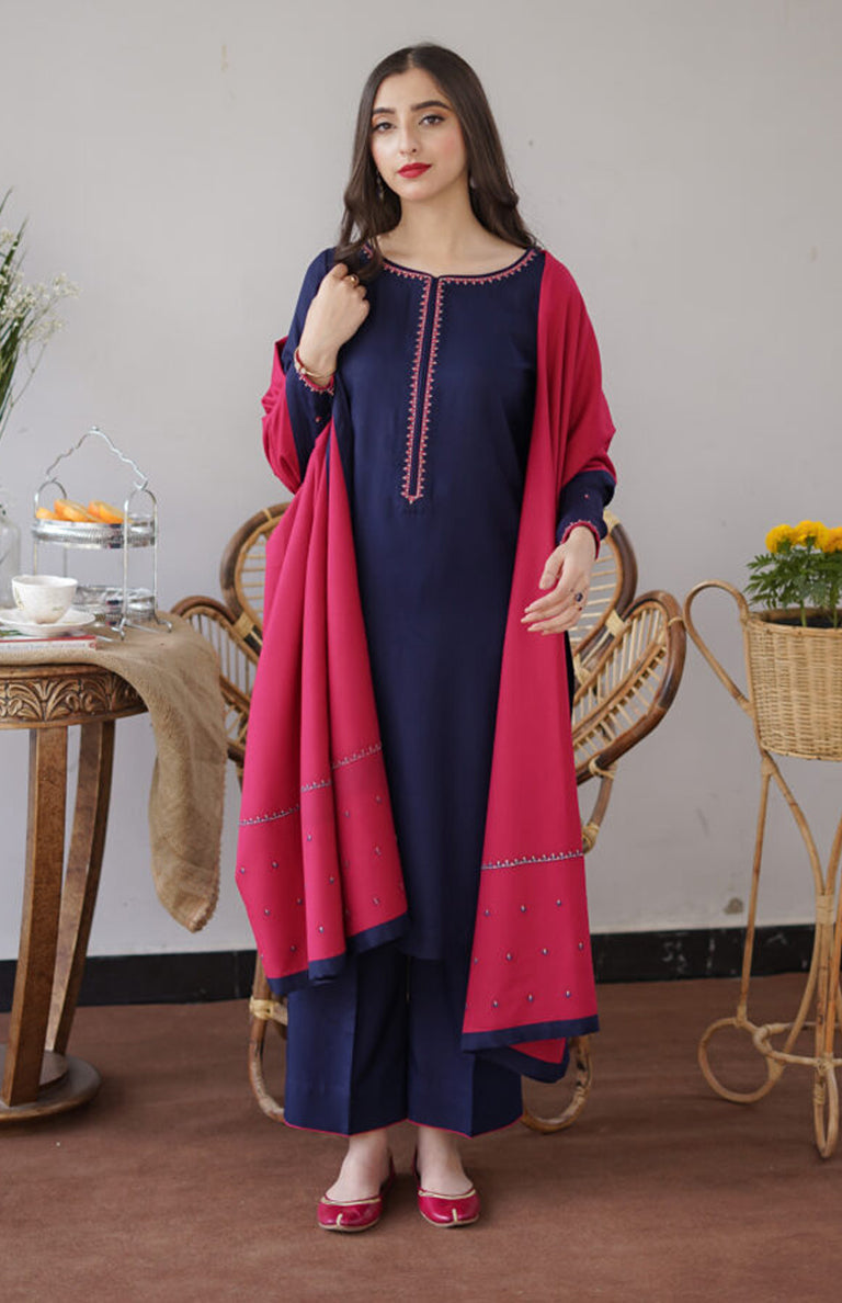 Aisling Dhanak 3Pcs Embroidered Winter Collection | AS-519