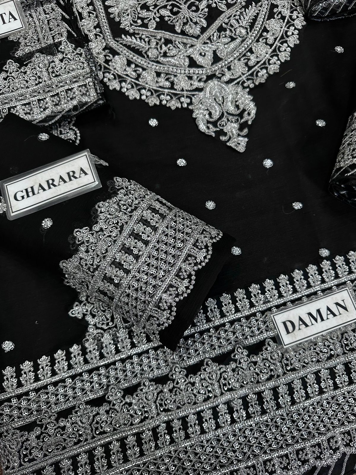 AJ-18 EMBROIDERED CHIFFON 3 PCS ☆ASIM JOFA☆