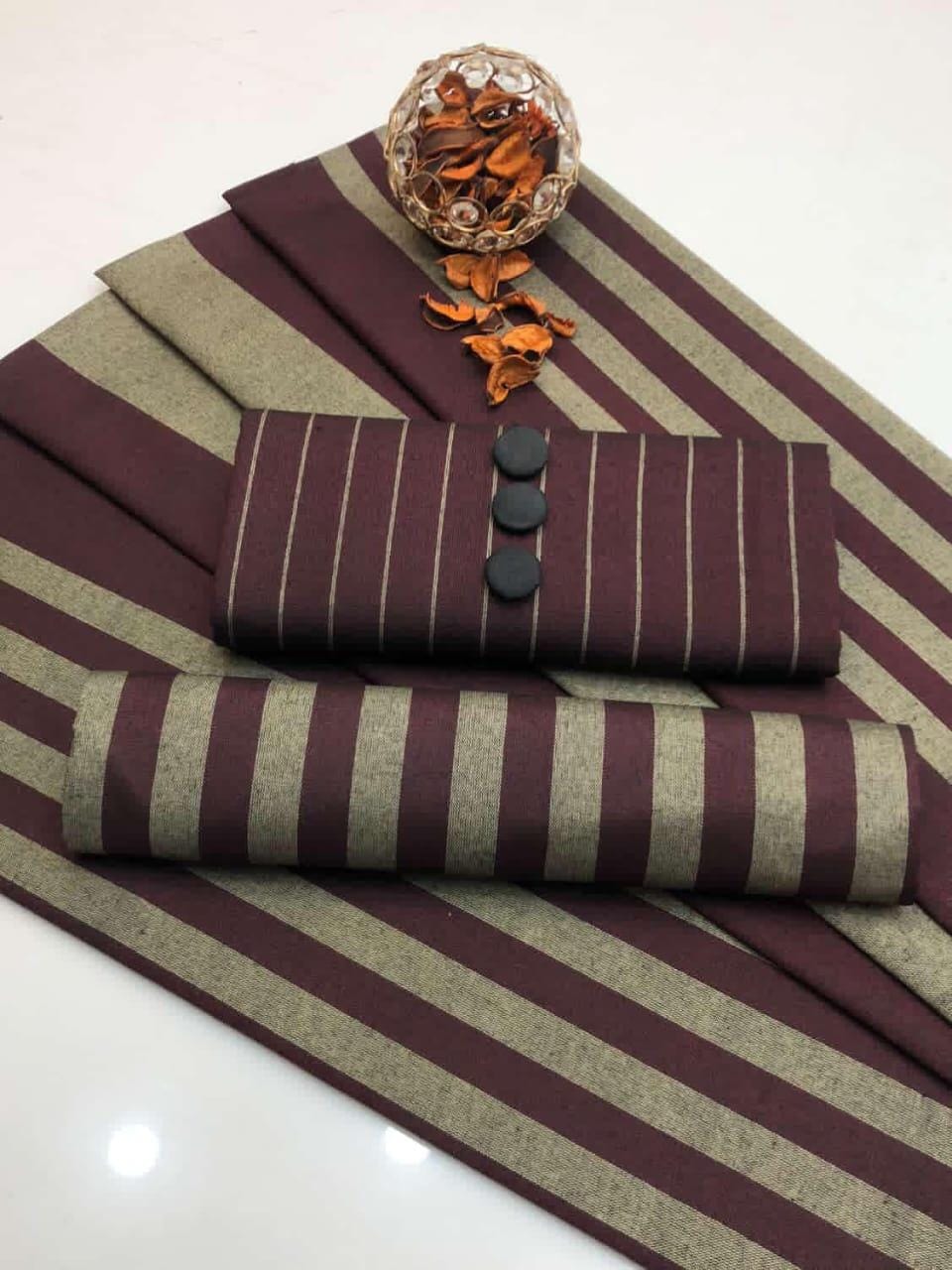 KHAADI SUSI MARINA 3-PC WINTER UNSTITCHED D-204 Mehroon