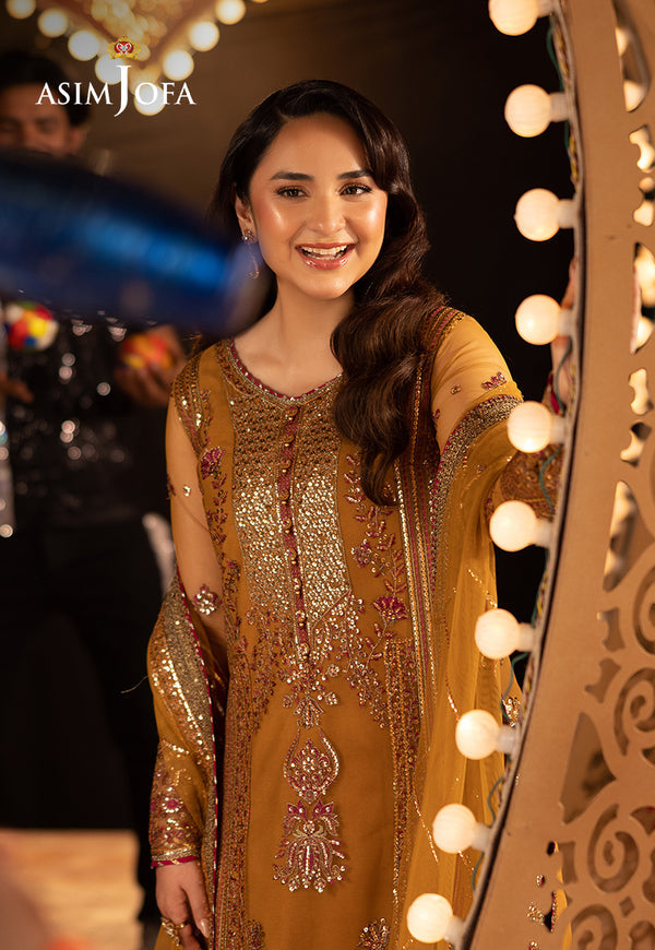 AJFO-06 EMBROIDERED NET UNSTITCHED 3 PCS