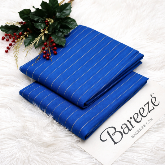 ZARI GOLD CAMBRIC  FOUR SEASON 2-PC Royal Blue