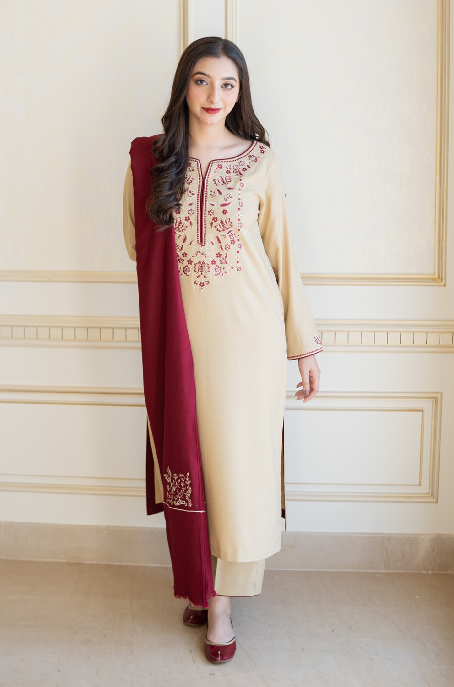 Aisling Dhanak 3Pcs Embroidered Winter Collection | AS-518