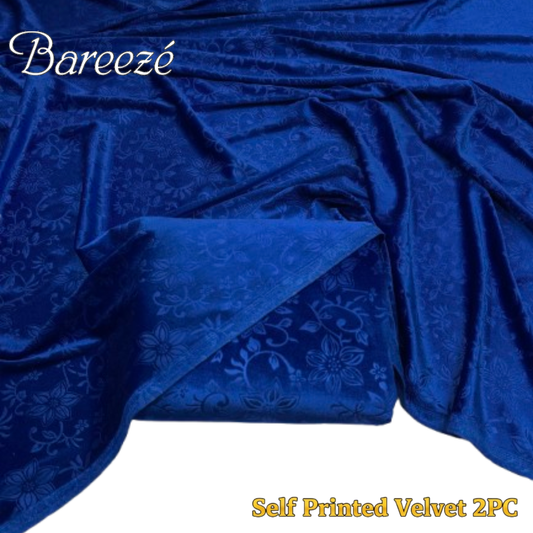 Barezze Korean Velvet 2-Pc Royal Blue