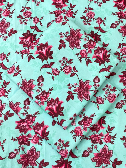 FLORAL PRINTED 2PC D-136