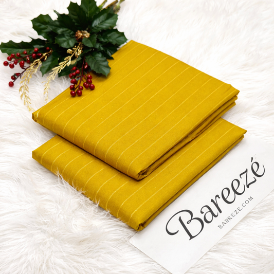 ZARI GOLD CAMBRIC  FOUR SEASON 2-PC Yellow