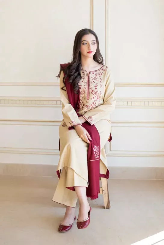 Aisling Dhanak 3Pcs Embroidered Winter Collection | AS-518