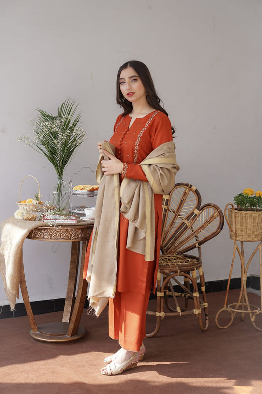 Aisling Dhanak 3Pcs Embroidered Winter Collection | AS-522