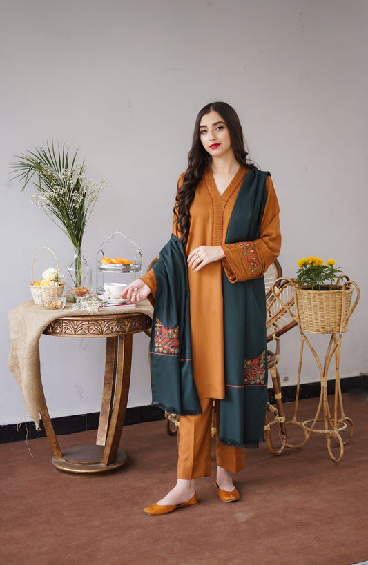 Aisling Dhanak 3Pcs Embroidered Winter Collection | AS-524