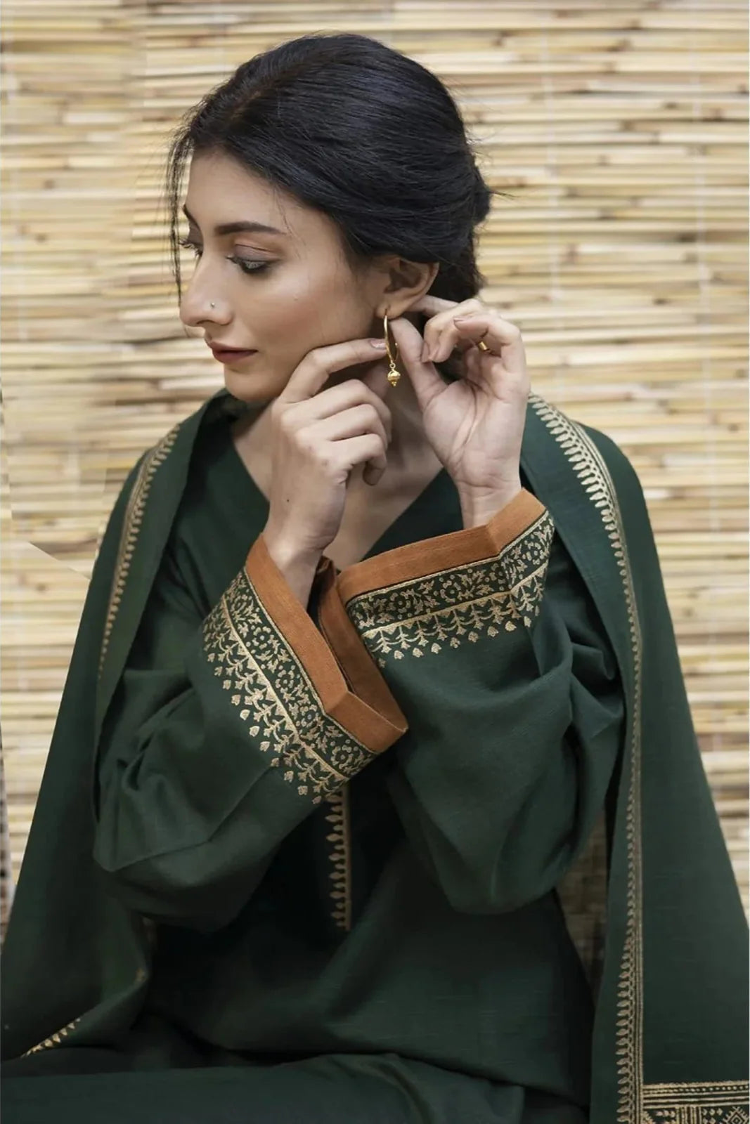 DYOT DHANAK 3PC | EMBROIDERY | D#1077