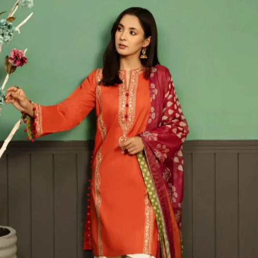 KOKUM DHANAK 3PC | EMBROIDERY | D#3298