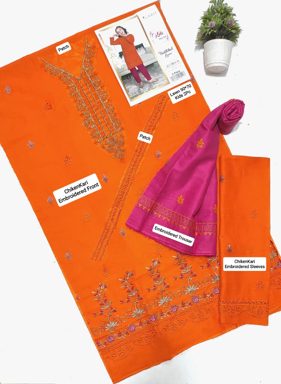 Maria.B Kids Lawn KD-01 | 3Pcs Embroidered Summer Collection 2026