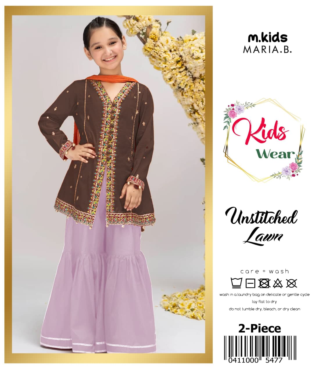 Maria.B Kids Lawn KD-15 | 2Pcs Embroidered Summer Collection 2026