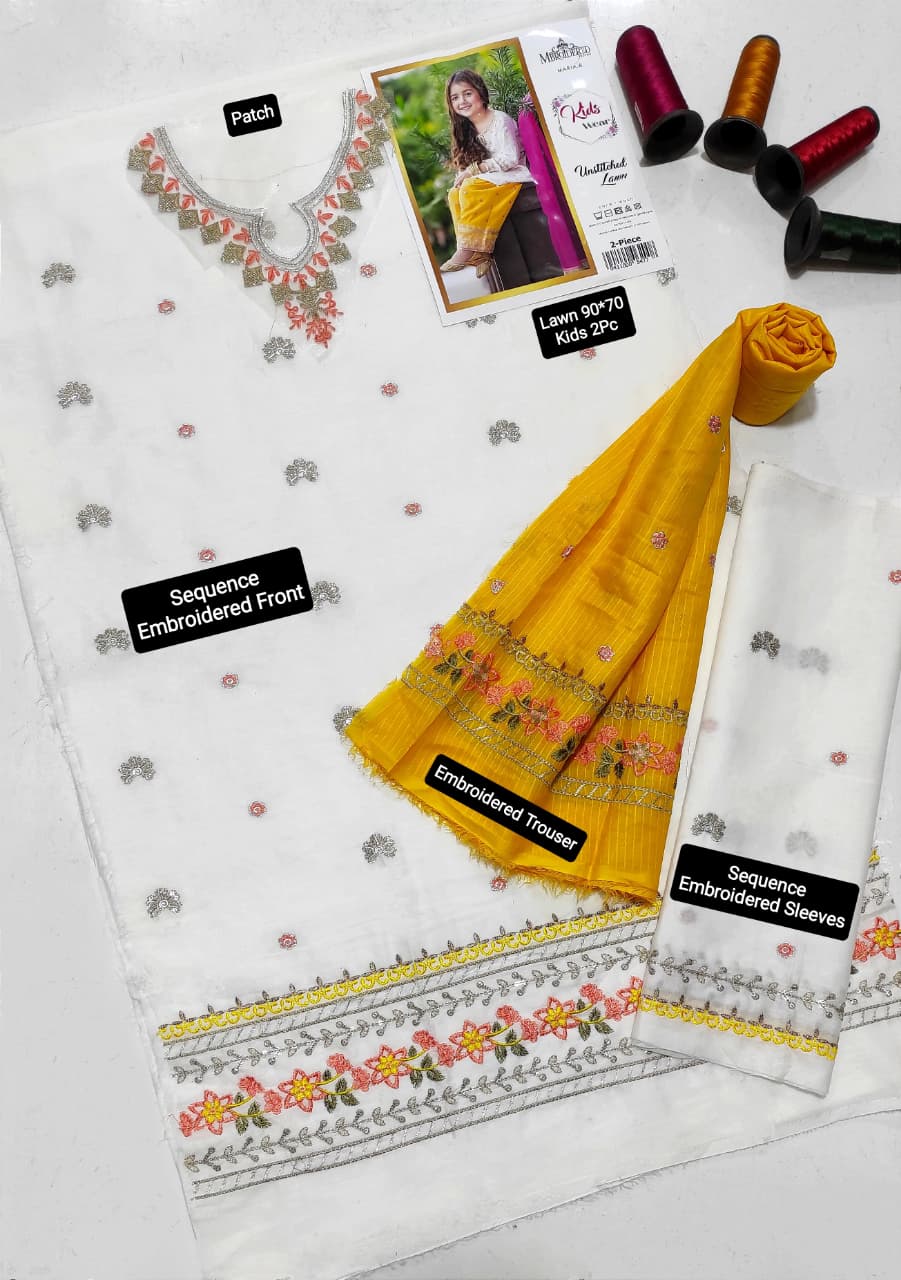 Maria.B Kids Lawn KD-07 | 2Pcs Embroidered Summer Collection 2026