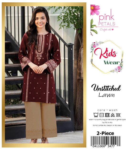 Maria.B Kids Lawn KD-30| 2Pcs Embroidered Summer Collection 2026